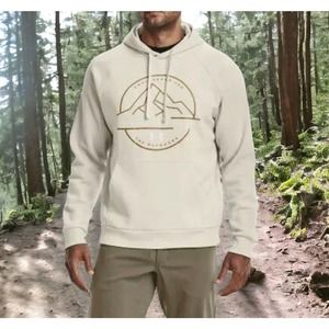 Under Armour UA Rival Fleece Mountain Key Hoodie 1369501 Off White MENS XL New
